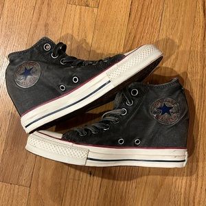 Converse CTAS Lux Mid Hidden Wedge Distressed Gray 547193C Womens 7 hitop